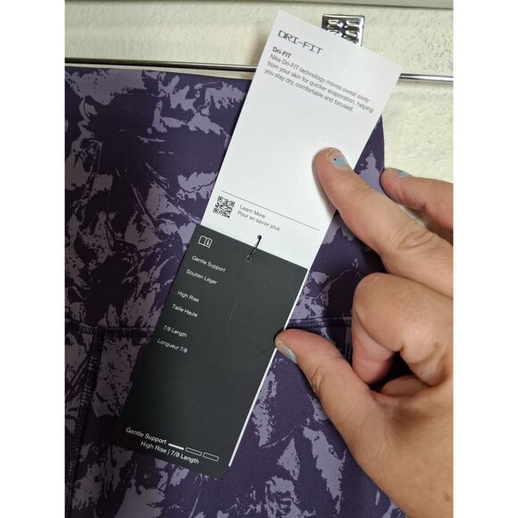 NWT Nike One Dri-Fit Leggings High Waist Athletic Yoga Gym XS Purple FZ3229-509 - Picture 5 of 10